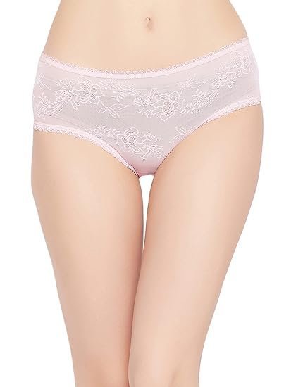 Via Women's Low Waist Semi-Sheer Hipster Panty-Pink